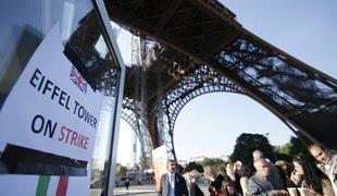 Nezadovoljstvo turistov ob zaprtem Eifflovem stolpu
