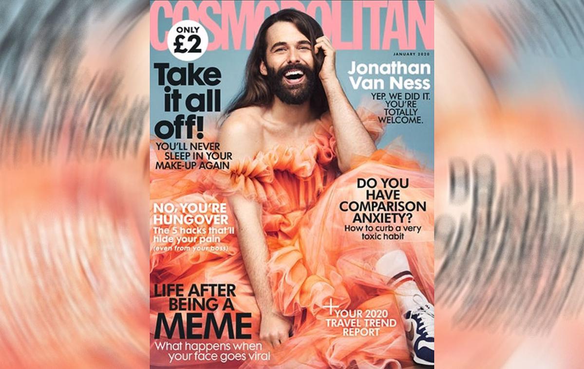 Jonathan Van Ness | Jonathan krasi naslovnico britanskega Cosmopolitana. | Foto Getty Images