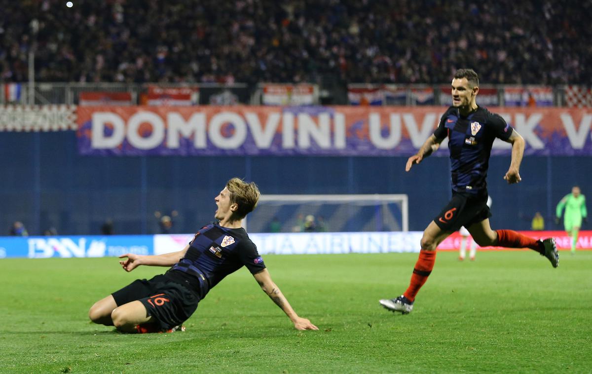 Hrvaška Španija Maksimir Zagreb | Tin Jedvaj je z dvema zadetkoma poskrbel za pomembno zmago Hrvaške nad Španijo (3:2). | Foto Reuters