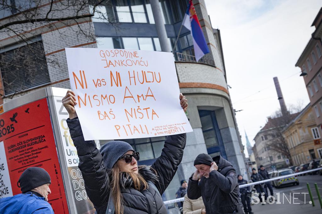 Shod v podporo študentov v Srbiji