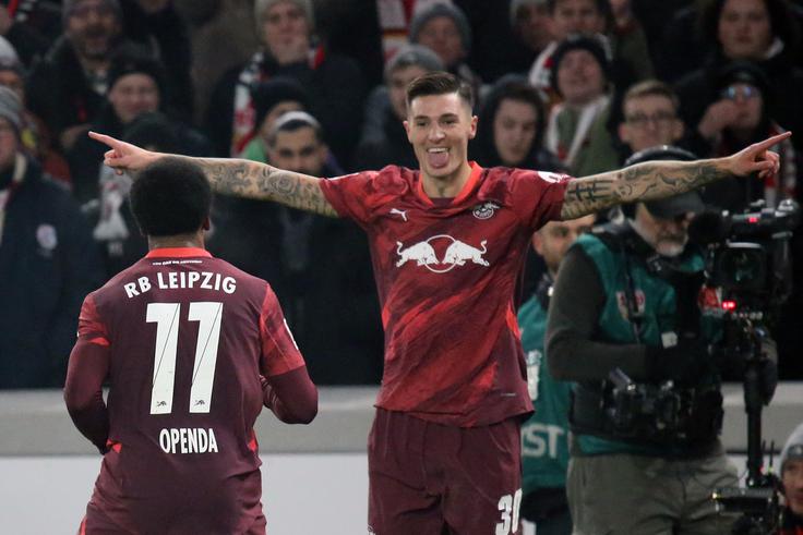 Benjamin Šeško se bo v naslednji tekmi pomeril proti Werderju. V začetku leta je zablestel na dvoboju proti klubu iz Bremna, ko je zatresel njegovo mrežo po imenitnem projektilu. Po njem si je prislužil tudi pohvale Jürgena Kloppa. | Foto: Guliverimage
