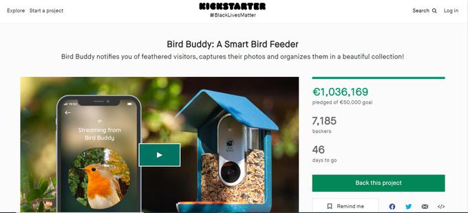 Kickstarter Bird Buddy | Foto: zajem zaslona/Diamond villas resort