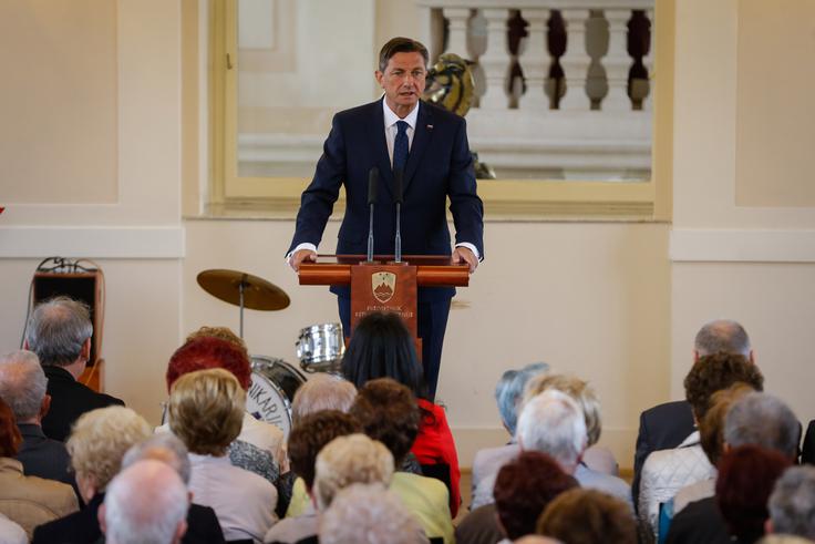 Borut Pahor je ob današnjem prazniku v predsedniški palači pripravil dan odprtih vrat.  | Foto: Anže Malovrh / STA
