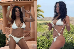 Vroča Salma Hayek v kopalkah pokazala svoje plesne veščine #video