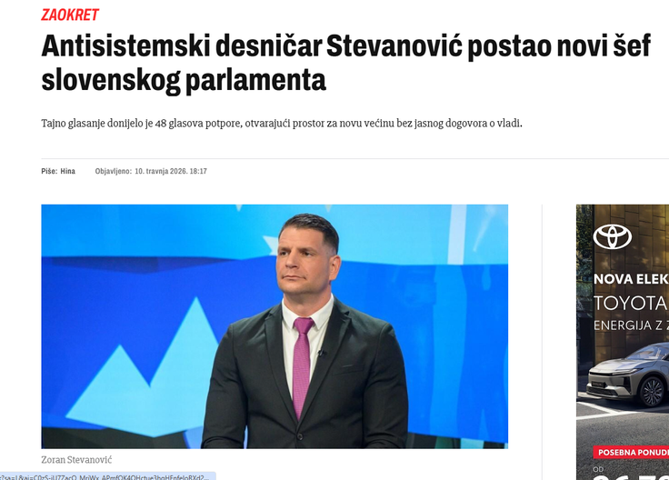 Jutarnji List | Foto: Posnetek  zaslona
