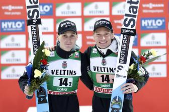 Avstrijsko zmagoslavje, Prevc in Lanišek druga, tudi Finca na stopničkah