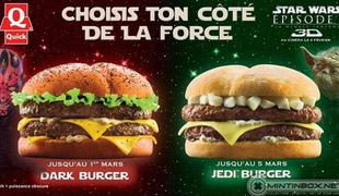 Črn hamburger, posvečen Vojni zvezd