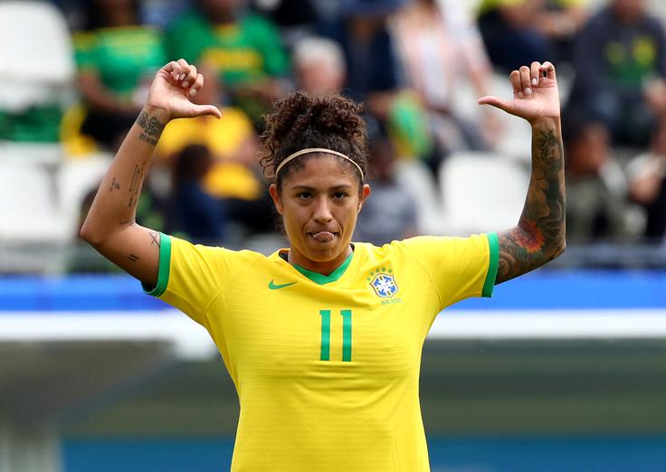 Cristiane je postala najstarejša igralka, ki je na SP dosegla tri gole na eni tekmi. | Foto: Reuters
