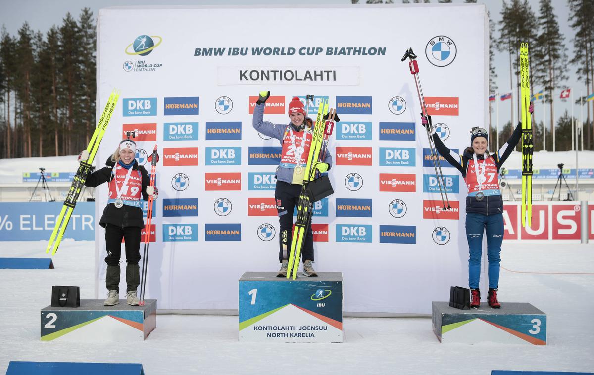 Denise Herrmann | Denise Herrmann je zmagovalka sprinta na 7,5 km za svetovni pokal biatlonk v Kontiolahtiju na Finskem. | Foto Guliverimage