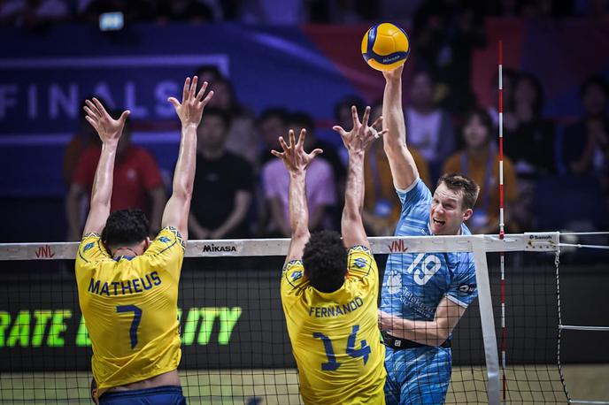 liga narodov, slovenska odbojkarska reprezentanca : Brazilija, Rok Možič | Slovenci so se še tretjič v zadnjih petih letih potegovali za bron lige narodov, a še tretjič končali na četrtem mestu. | Foto VolleyballWorld