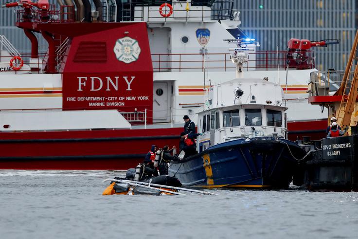 helikopter, strmoglavljenje, New York, reka Hudson | Foto: Reuters