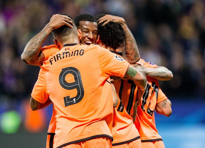 Liverpool je po visoki zmagi v Mariboru skočil na vrh skupine E. | Foto: Vid Ponikvar