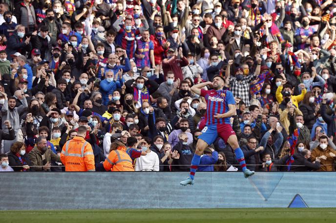 Jordi Alba | Veselje Jordija Albe po spektakularnem zadetku za 1:1. | Foto Reuters