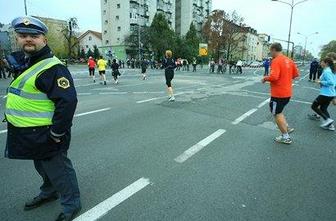 V času maratona središče mesta zaprto