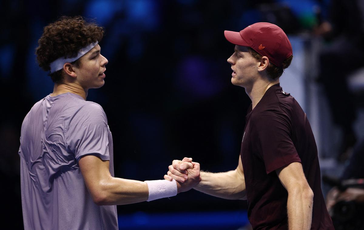 Ben Shelton Jannik Sinner | Ben Shelton in Jannik Sinner | Foto Reuters