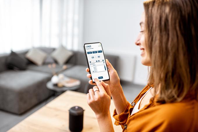 Pomembna odlika pametne prezračevalne enote i-Vent,  ki je kompatibilna s sistemoma Android in iOS.  | Foto: i-Vent