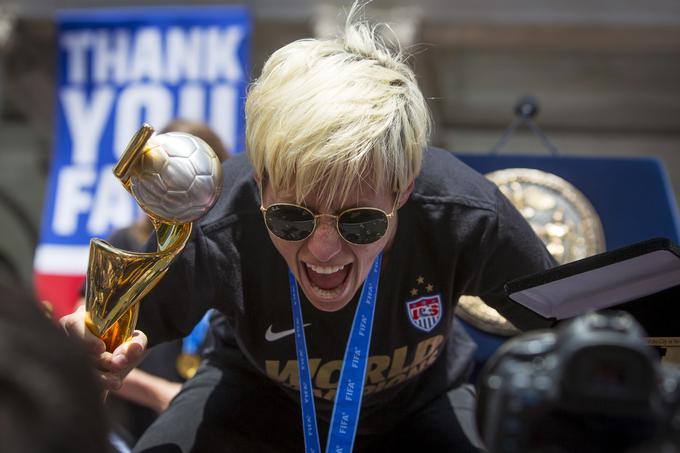 Kapetanka Megan Rapinoe je bila odlično razpoložena.
 | Foto: Reuters