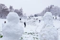 Na britanskem otočju zaradi snega zaprte šole in ceste