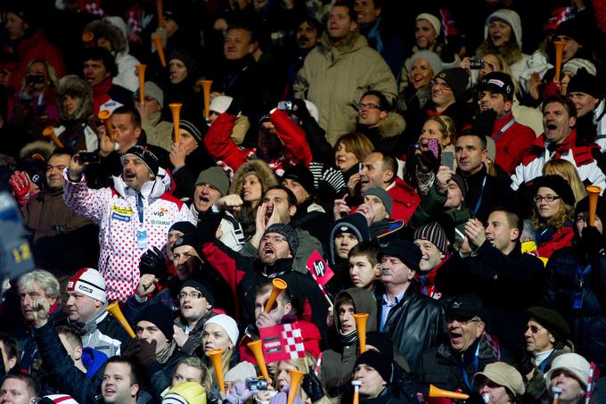 Navijači na tekmi v Zagrebu so eni izmed glasnejših na tekmah svetovnega pokala. | Foto: Sportida