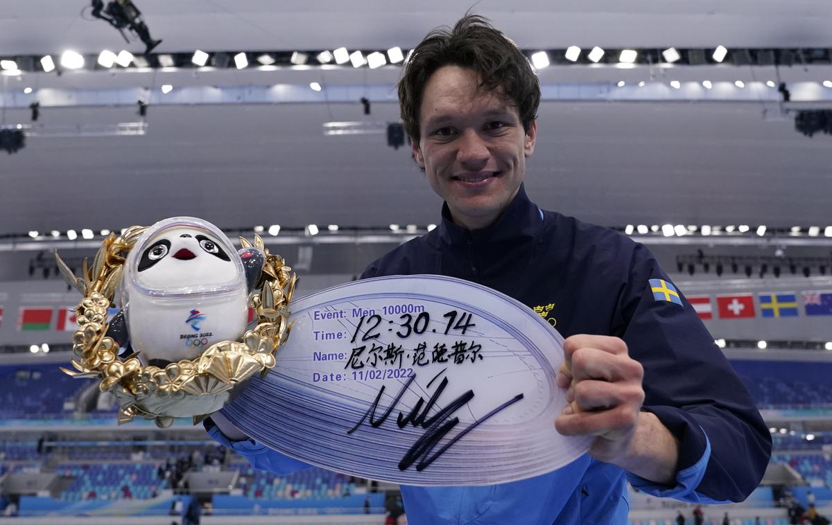 Nils van der Poel |  Nils van der Poel s svetovnim rekordom do novega olimpijskega zlata v Pekingu. | Foto Guliverimage