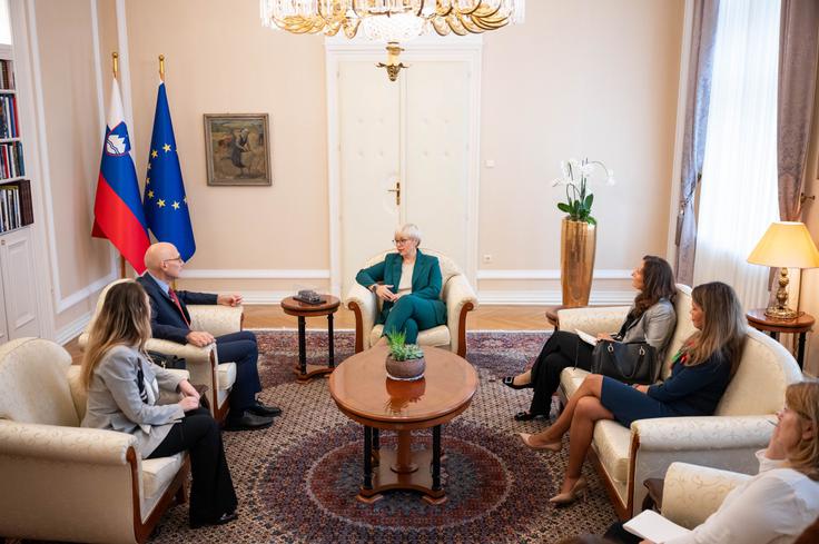 Türk se je o sodelovanju Slovenije z njegovim uradom pogovarjal tudi s predsednico republike Natašo Pirc Musar.  | Foto: STA