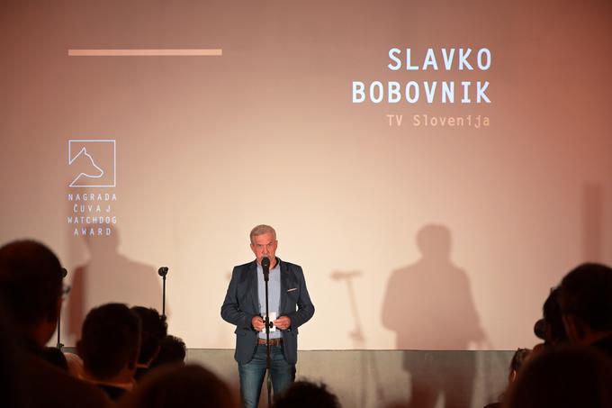 Novinar in voditelj Televizije Slovenija Slavko Bobovnik je prejel nagrado za življenjski prispevek. | Foto: Peter Susič