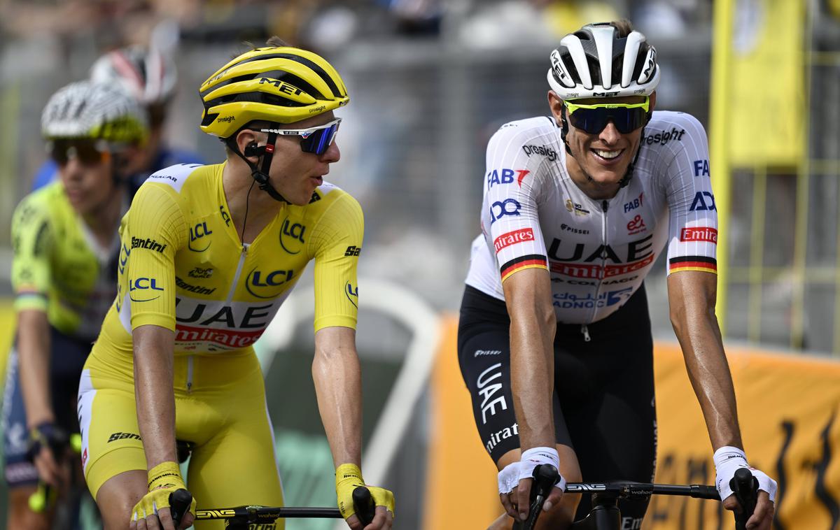 Tadej Pogačar Nils Politt | Nils Politt je spregovoril o Pogačarjevih težavah s kolenom na letošnji Dirki po Franciji. | Foto Guliverimage