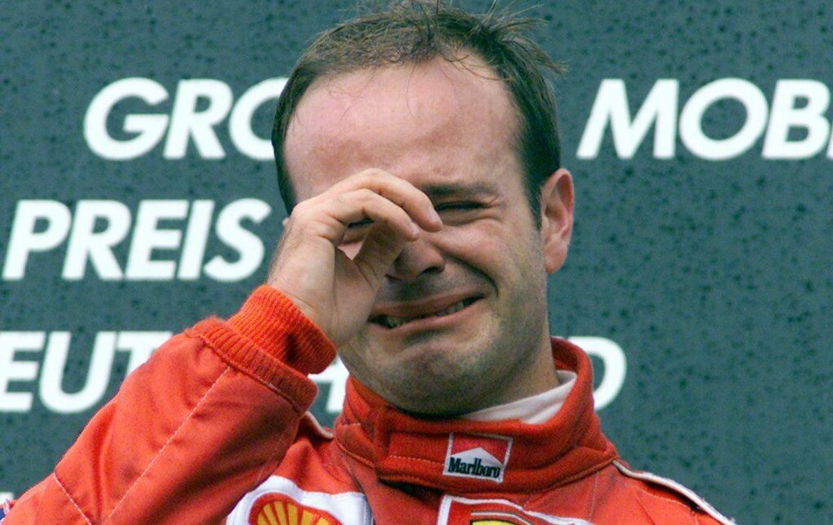 Rubens Barrichello Ferrari Hockenheimring 2000 | Rubens Barrichello je ob svoji prvi zmagi v formuli 1 – na 123. dirki – jokal kot dojenček. | Foto Guliverimage