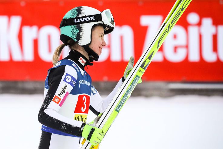 Ema Klinec je pred dvema letoma na srednji skakalnici v Oberstdorfu postala svetovna prvakinja. | Foto: Guliverimage/Vladimir Fedorenko