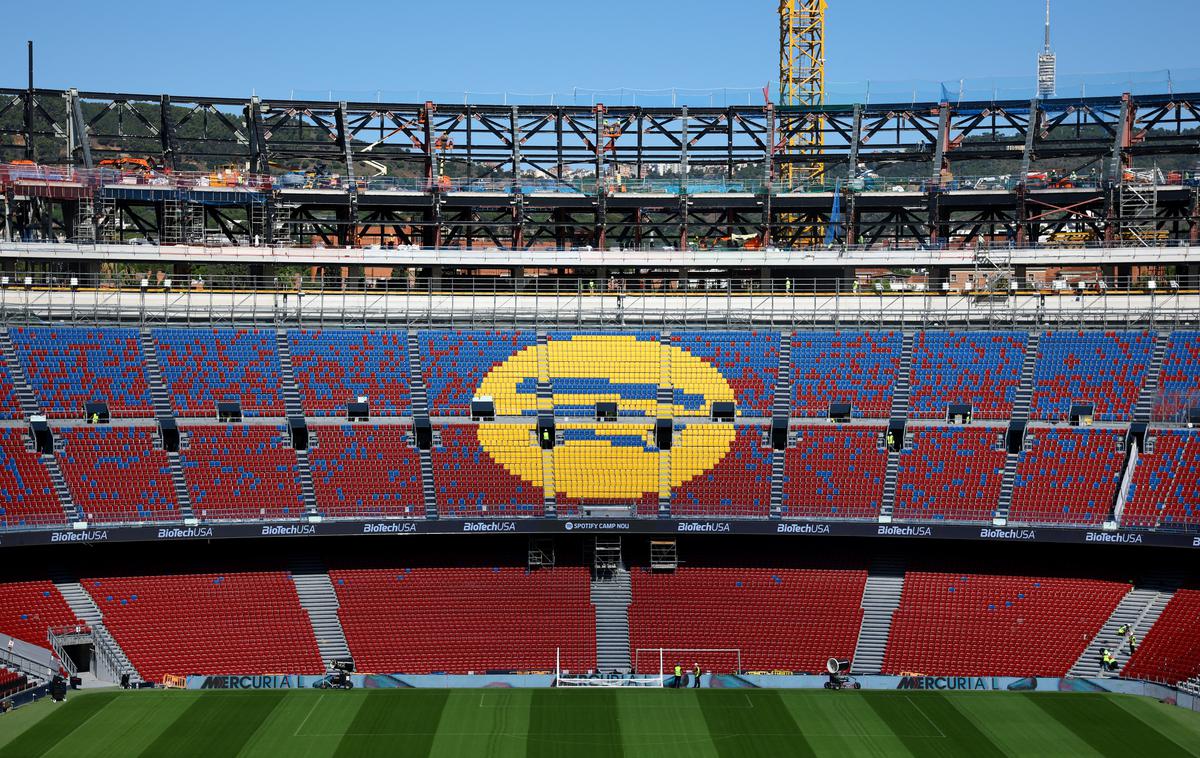 Camp Nou Barcelona | Barcelona ta konec tedna še ne bo mogla gostiti tekmeca na prenovljenem stadionu Camp Nou. | Foto Reuters