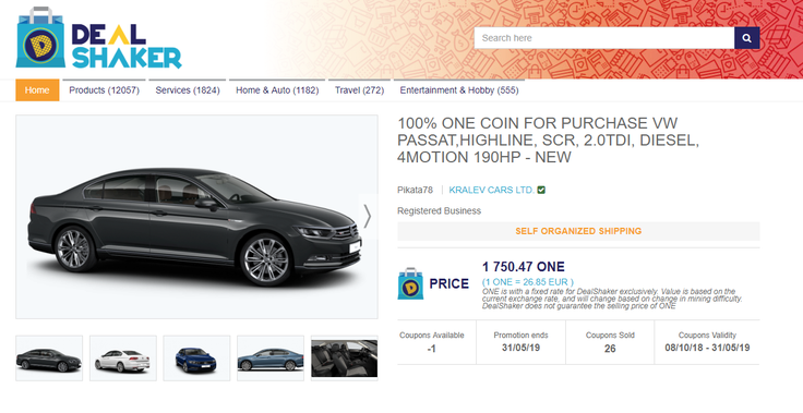 Bolgarski trgovec Kralev Cars je na Dealshakerju v ponedeljek samo za onecoine prodal kar 25 avtomobilov VW Passat, pri njem pa bo kmalu mogoče naročiti tudi več sto drugih vozil, tudi luksuznih. Kako jih bo plačal proizvajalcem, kot so Audi, BMW, Mercedes, VW in Volvo, ki ne sprejemajo te kriptovalute onecoin, za evre pa je ne more zamenjati nikjer, ne zna pojasniti noben promotor onecoina.  | Foto: Matic Tomšič