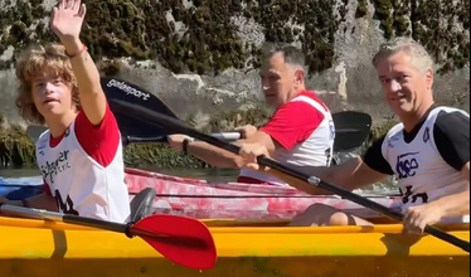 Robert Golob prvič pokazal svojega sina, skupaj sta veslala po Ljubljanici #foto