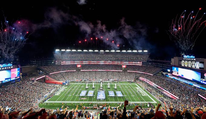 Tekme New England Patriots na štadionu Gillette so spektakel. | Foto: Reuters