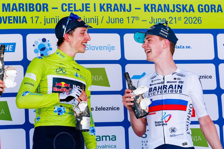 Skupaj z zmagovalcem dirke Po Sloveniji, Florianom Lipowitzem. | Foto: Aleš Fevžer