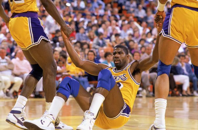 Magic Johnson v času, ko je blestel na v dresu LA Lakers. | Foto: Getty Images
