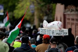 Protest pred Evrovizijo v Malmoju v podporo Palestini