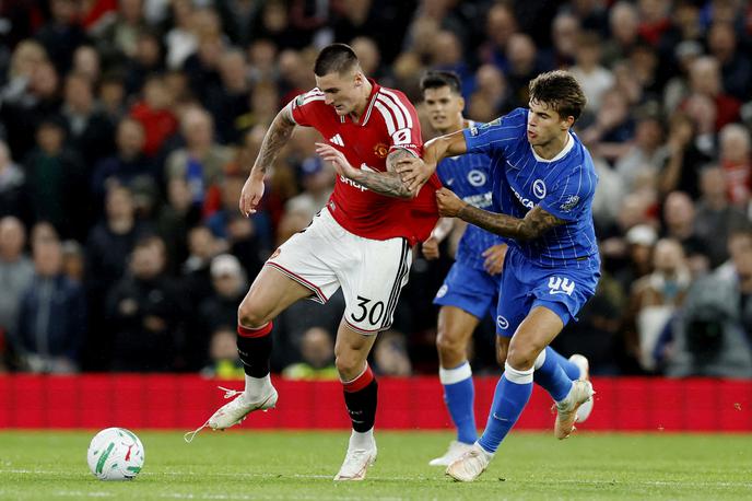 Benjamin Šeško, Manchester United | Šeško se je z Unitedom poslovil iz ligaškega pokalnega tekmovanja. | Foto Reuters