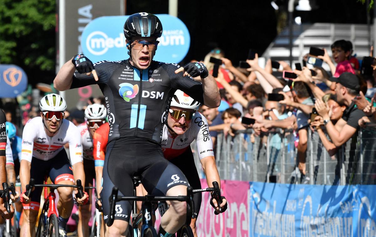 Alberto Dainese |  Alberto Dainese je zmagovalec ravninske 11. etape kolesarske Dirke po Italiji. | Foto Reuters