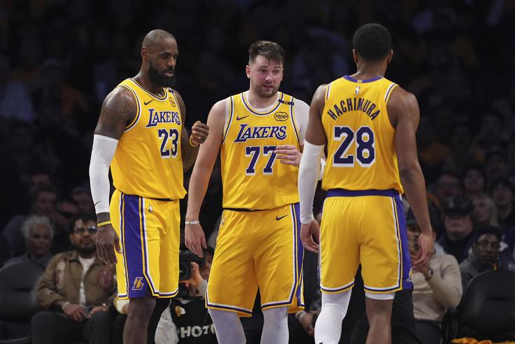 LeBron James, Luka Dončić in Rui Hachimura | Foto: Guliverimage