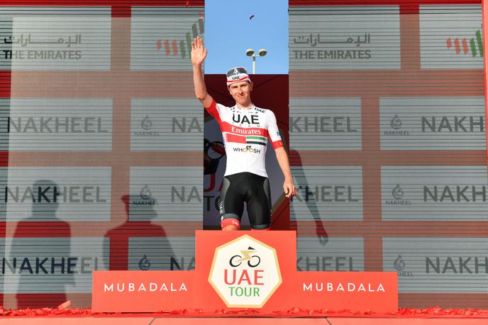 Tadej Pogačar UAE Tour 2020 | Lanski zmagovalec Dirke po Franciji Tadej Pogačar bo sezono 2021 začel na Dirki po Združenih arabskih emiratih. Lani je bil v skupnem seštevku skrajšane dirke drugi. | Foto LaPresse