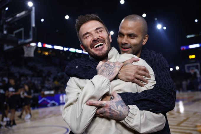 Nekdanji nogometaš David Beckham in nekdanji košarkar Tony Parker | Foto: Reuters