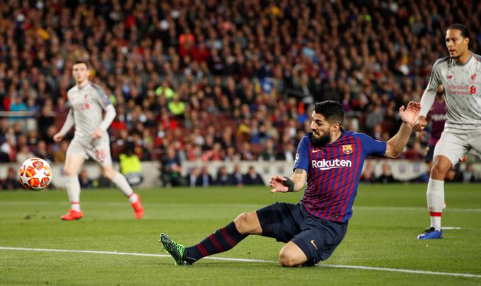 Luis Suarez je Barcelono popeljal v vodstvo z 1:0. | Foto: Reuters