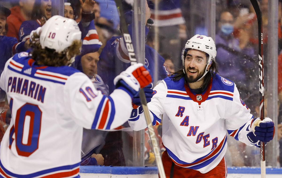 Mika Zibanejad | Švedski hokejist Mika Zibanejad je odločil obračun med Tampo in New York Rangers. Rangers si bili po seriji kazenskih strelov boljši s 4:3. | Foto Guliverimage