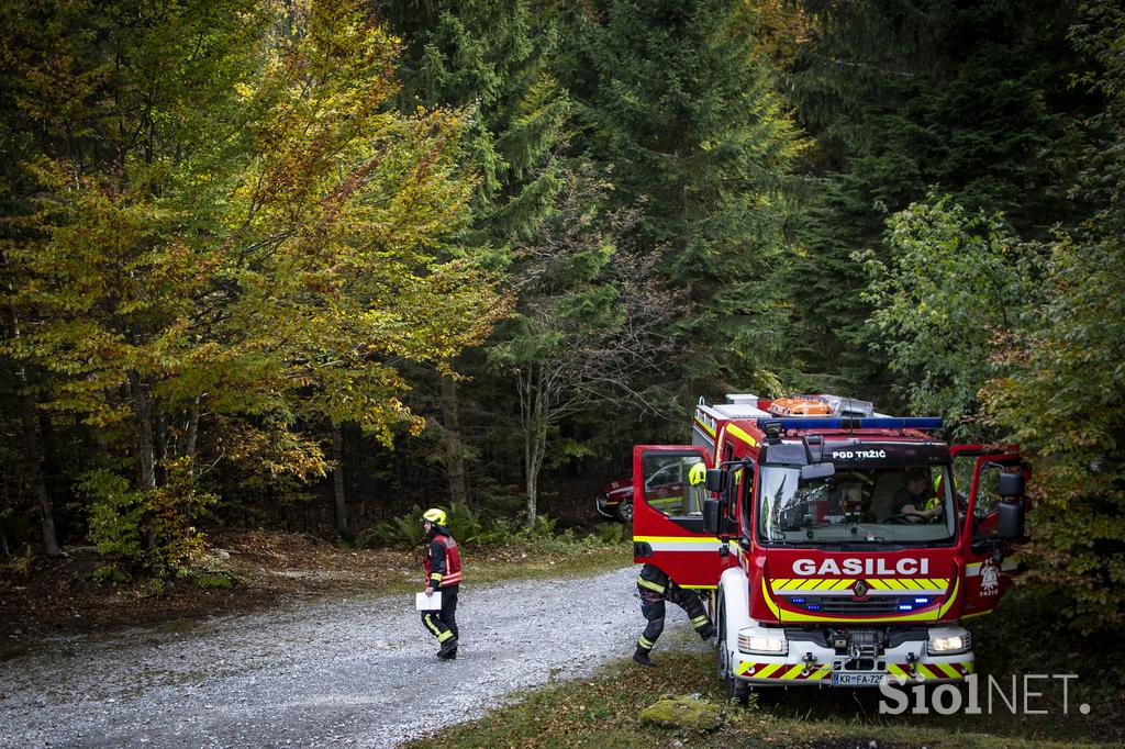 Gasilska vaja na domu pod Storžičem