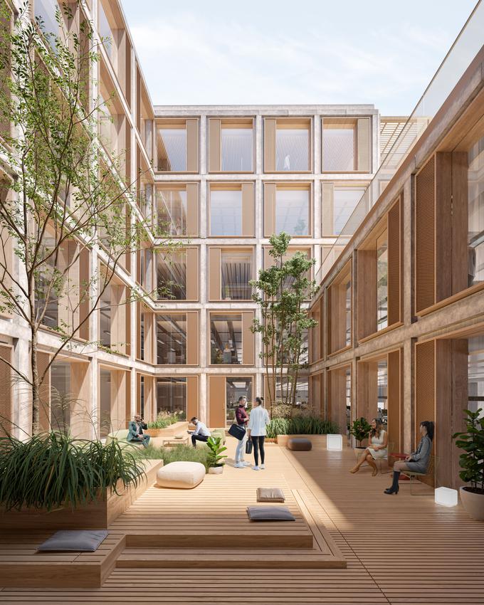 Med nadstropja bodo umeščeni zeleni atriji, s čimer želijo danski arhitekti izkoristiti razpoložljivo dnevno svetlobo. | Foto: Corwin