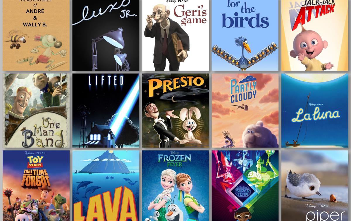 Zbirka Pixarjevih in Disneyjevih kratkih animiranih filmov