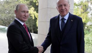 Putin in Erdogan za okrepitev dvostranskega gospodarskega sodelovanja