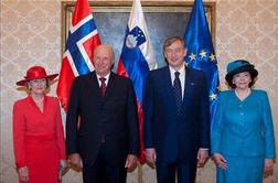 Norveški kralj v Sloveniji krepi odnose med državama (FOTO)