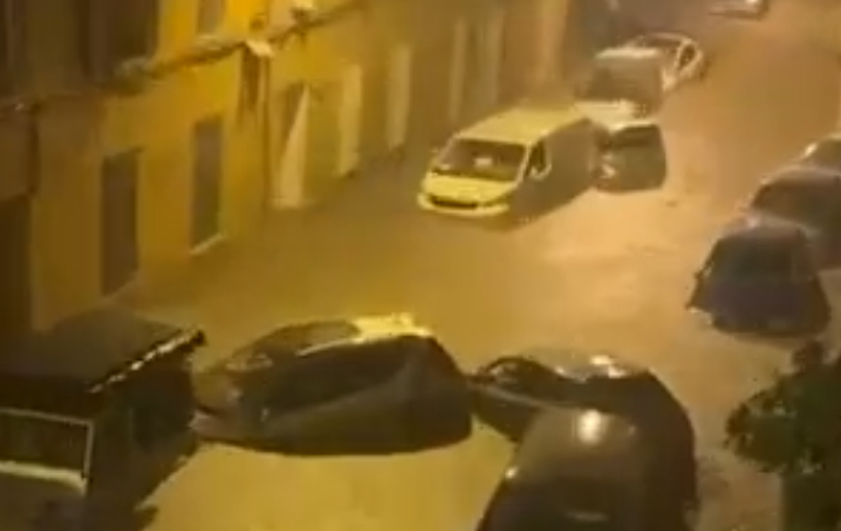 Poplave | Močno deževje je v nedeljo zajelo tudi jugovzhod Francije. | Foto Posnetek  zaslona