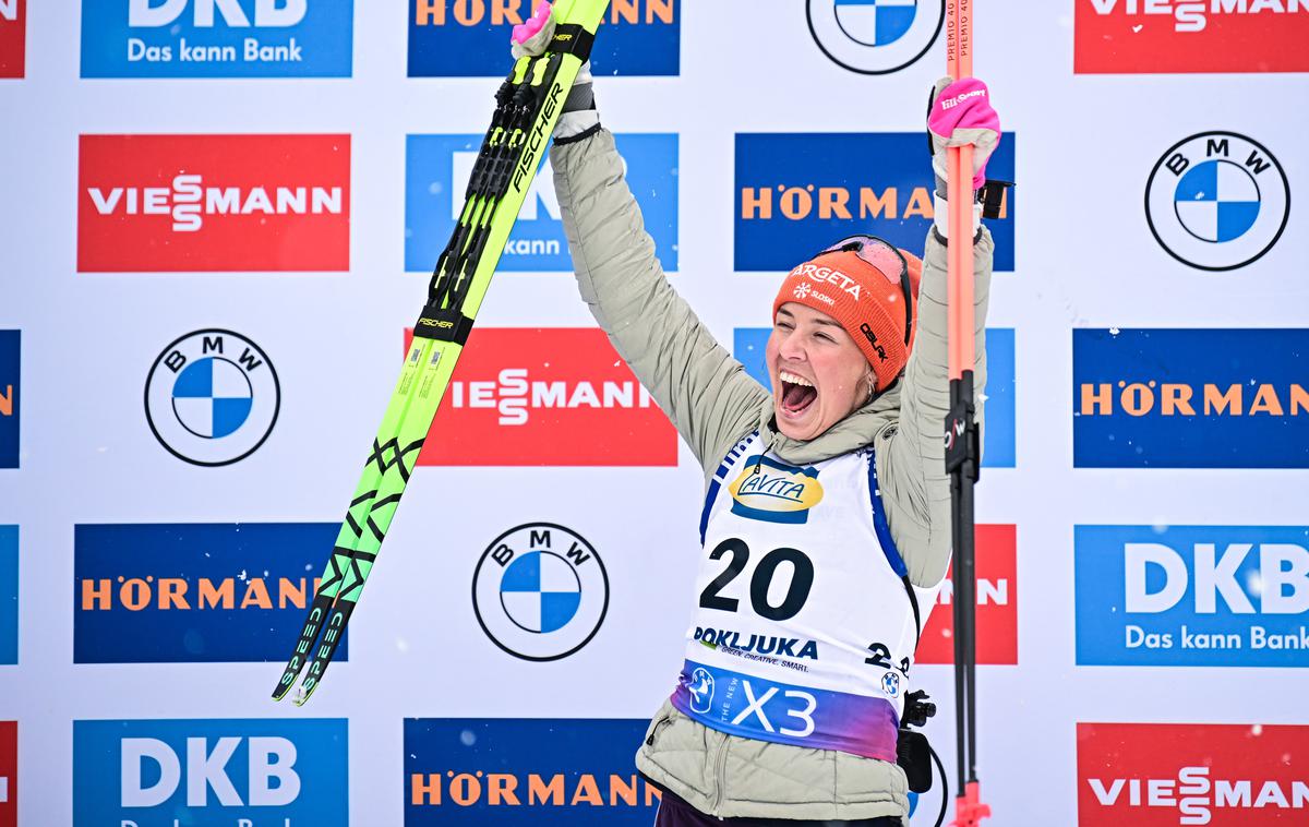 Anamarija Lampič, Pokljuka 2025 | Anamarija Lampič je slovenska junakinja drugega tekmovalnega dne na Pokljuki. | Foto Aleš Fevžer